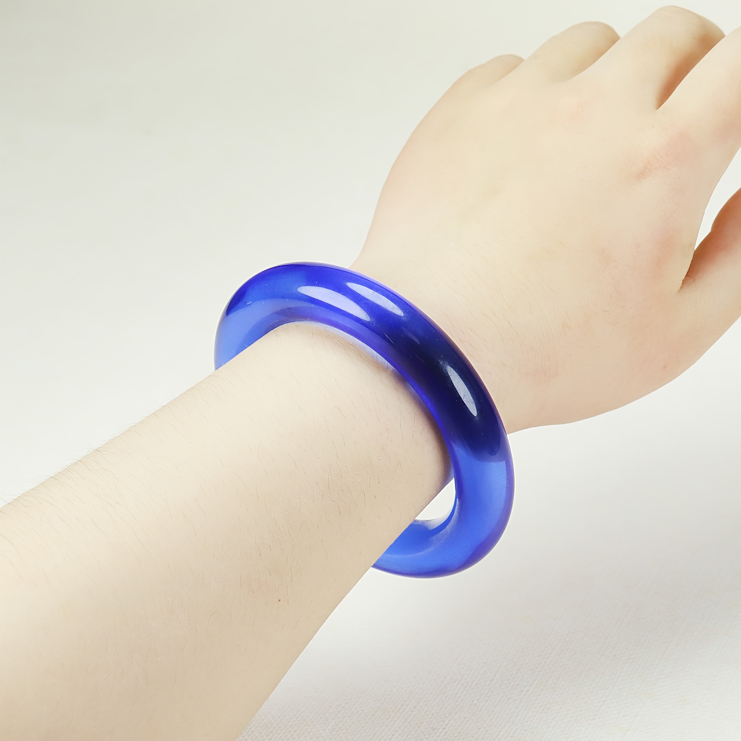 Unisex Ice Blue Natural Stone Bracelet, Popular Gift